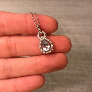 NWOT Blue-Jeweled Sterling Silver Necklace